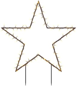 karácsonyi csillag fénydekoráció cövekekkel 80 LED 60 cm
