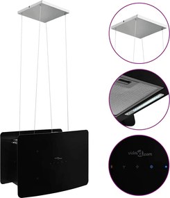 vidaXL edzett üveg LCD érintőképernyős sziget páraelszívó