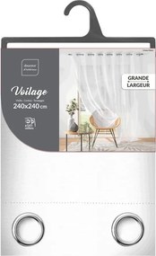 Fehér voile fényáteresztő függöny 240x240 cm Lissea – douceur d'intérieur