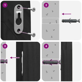 Fejtámla fejtámlával Fekete 100 x 55 x 3 cm Rattan