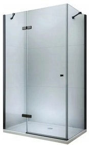 Mexen Roma zuhanykabin 70x60cm, 6mm üveg, fekete profil-átlátszó üveg, 854-070-060-70-00