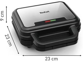 Tefal - Szendvics készítő ULTRA COMPACT 3in1 700W/230V fekete/króm