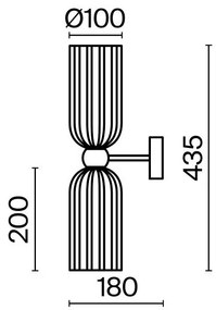 MAYTONI MOD302WL-02CG ANTIC Cognac Színű Fali Lámpa 2XE14 40W IP20