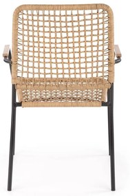 Baltar étkezőszék, rattan / fekete