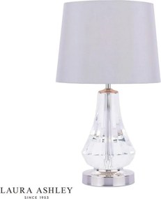 LAURA ASHLEY 3756244-Q HUMBY Kristály Asztali lámpa Fehér, Polírozott nikkel E14 IP20