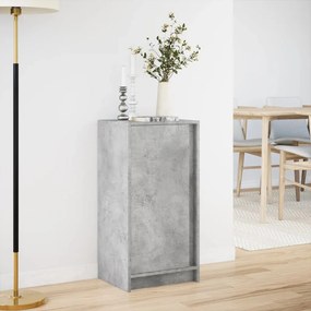 betonszürke szerelt fa tálalószekrény LED-del 42,5 x 34 x 85 cm