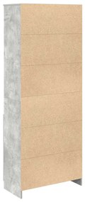 betonszürke szerelt fa magasszekrény 70 x 35 x 180