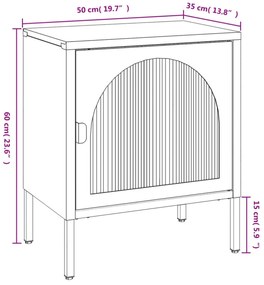 2 db fekete üveg és acél éjjeliszekrény 50 x 35 x 60 cm