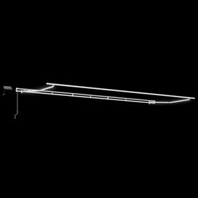 Kézi Behúzható Napellenző LED-del Narancs és Barna 600x350 cm