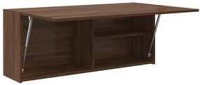 barna tölgyszínű szerelt fa fali fürdőszobaszekrény 100x25x40cm