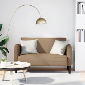 cappuccino műbőr loveseat kanapé 110 cm