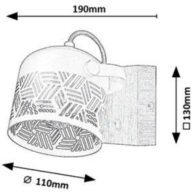Rabalux 3298 - Fali spotlámpa ROTEM 1xE14/40W/230V