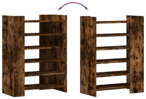 füstös tölgy színű szerelt fa cipőszekrény 74,5 x 37,5 x 100 cm