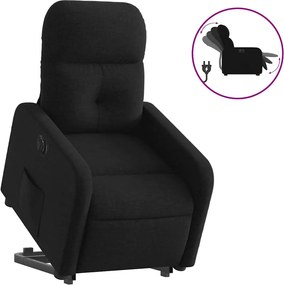 vidaXL elektromos felállást segítő fekete szövet dönthető fotel