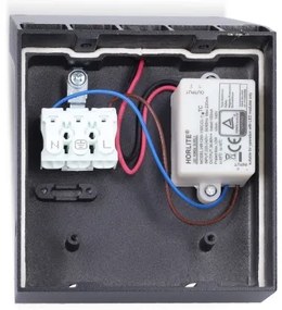 Brilagi - LED kültéri fali lámpa érzékelővel RIANO LED/8W/230V antracit