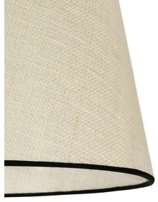 Duolla - Csillár zsinóron YUTE 1xE27/15W/230V átm. 38 cm szürke/fekete