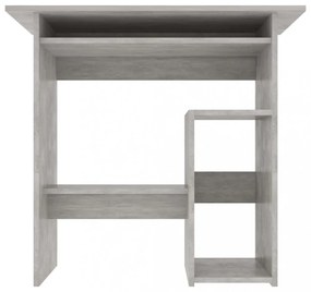 betonszürke szerelt fa íróasztal 80 x 45 x 74 cm