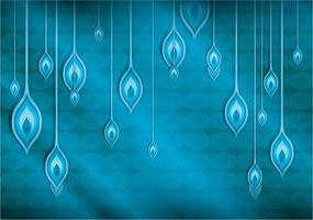 Fotótapéta Absztrakt kék elegancia folyékony vonalak dekoráció 208x146 +ragasztó