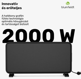 Blumfeldt SwiftWave infravörös fősugárzó, 2000 W, akár 20 m², érintésvezérlő alkalmazás, grafén