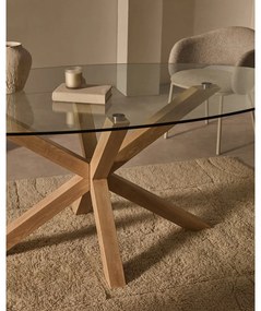 Étkezőasztal üveg asztallappal 100x200 cm Argo – Kave Home