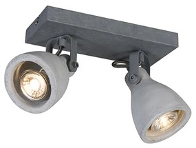 Ipari reflektor szürke beton 2 lámpás - Creto