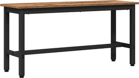 vidaXL Étkező pad Öreg fa 100 x 32,5 x 48,5 cm Műszaki fa és acél