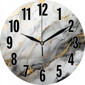 Falióra Dekoratív Márvány Fehér-szürke arany 35 cm