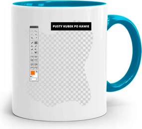 Kék Bögre Grafika Üres Kávés Bögre fényképes nyomtatással