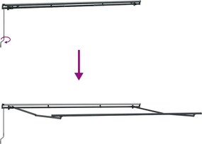 Barna kézzel kihúzható napellenző 400 x 300 cm