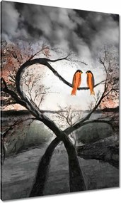 Vászonkép 70x100 Összefont fák Szerelem