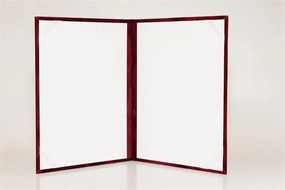 Oklevéltartó, A5, exkluzív, plüss, 1 db fekvő, A4-es oklevélhez, bordó (ISKE251)