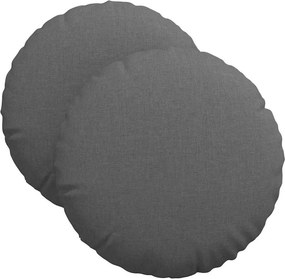 vidaXL Ülőpárnák 2 pcs Sötétszürke Ø40 x 13 cm szövet