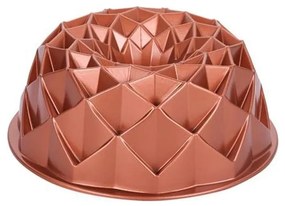 KITCHISIMO 24 cm gyémántmintás kuglófforma, rézszínű