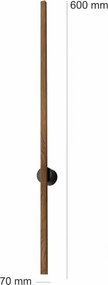 Brilagi - WOODY LINE LED fali lámpatest LED/7W/230V 4000K 60 cm tölgy-dió
