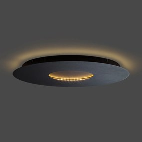 Modern mennyezeti lámpa fekete 60 cm LED-del, 3 lépésben dimmelhető - Morning