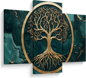 Kép – Márványban lévő arany életfa (90x60 cm)
