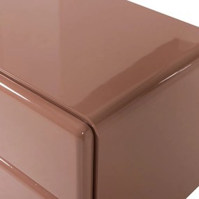Rózsaszín fényes éjjeliszekrény Lustra – WOOOD