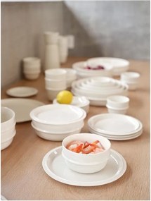 Krémszínű desszertes porcelán tányér ø 20 cm Eau – Zone