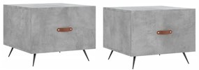 2 db betonszürke szerelt fa dohányzóasztal 50 x 50 x 40 cm