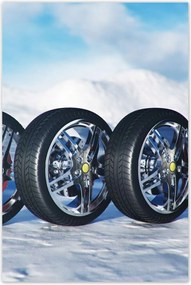 Poszterek 60x90 Nyári gumiabroncsok a hóban