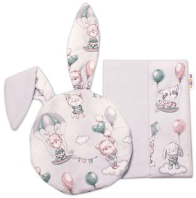 Baby Nellys 2-dílná babakocsi készlet Baby Nellys mezt fülek, Repülő állatok, zöld