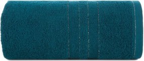 Törölköző 50x90 türkizkék, fényes cérnával