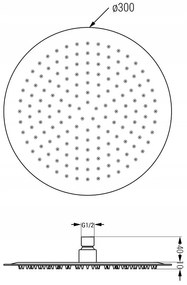 Mexen KAI, rejtett kar 40cm + zuhanyfej 30cm, arany, 79230-50 + 79211-50