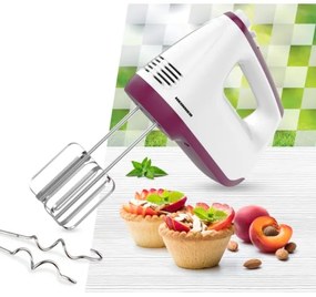 Heinner HM-400BG - Kézi habverő 400W/230V fehér/lila