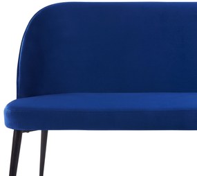 Sötétkék bársony étkezőpad OSBY Beliani