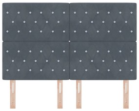 LED Fejtámla Sötétszürke 80 cm Velúr