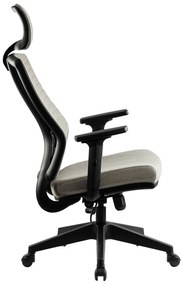 Ello ergonómikus szövet irodai forgószék deréktámasszal, fejtámasszal