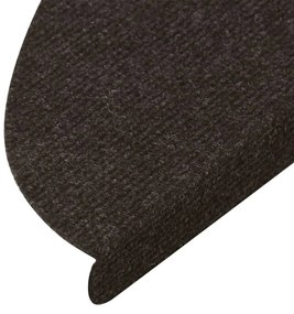 10 db fekete öntapadó lépcsőszőnyeg 65 x 22,5 x 3,5 cm