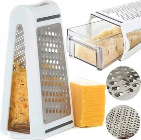 Nagy Acél Reszelő Konyhai Tartállyal Zöldség-gyümölcs Sajt Reszeléséhez