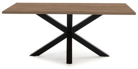 Étkezőasztal diófa dekoros asztallappal 100x180 cm Comba – Marckeric